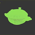 Ceramic Sculpture Carving Lidded Vessel With Floral Patterns And Colorful Decorative Handles