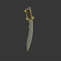 Traditional Curved Blade Knife With Leather Handle And Sheath Design
