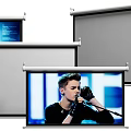 Projection Monitoring System With Multiple Projection Screens And Clear Display Content