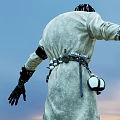 Game Movie Character Featuring Dreadlocks Goggles Tattered Long Coat Utility Belt And Combat Boots