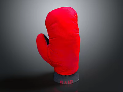 Red Boxing Gloves Sports Equipment For Training And Fitness Activities 3d model