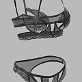 Elegant Black Lace Underwear Set With Fashionable Bra And Panties Design
