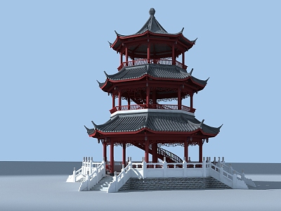 Chinese-style pavilion 3d model