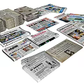 Assorted Books And Magazines With Stacked Piles Open Pages And Colorful Covers