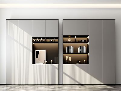 Modern Wine Cabinet Decorative Cabinet 3d model