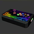 Illuminated RGB Gaming Fight Stick with Colorful Buttons and Joystick for PC Gamers
