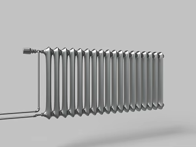 Modern Silver Metal Radiator Design For Home Heating And Interior Decor 3d model