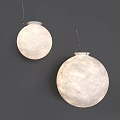 White Spherical Hanging Outdoor Lights With Textured Surface For Modern Outdoor Spaces