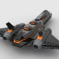 LEGO toy blocks universe fighter 3d model