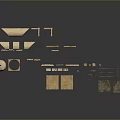 Ancient Architectural Components 3D Models Arches Columns Stone Slabs With Reflection Effect
