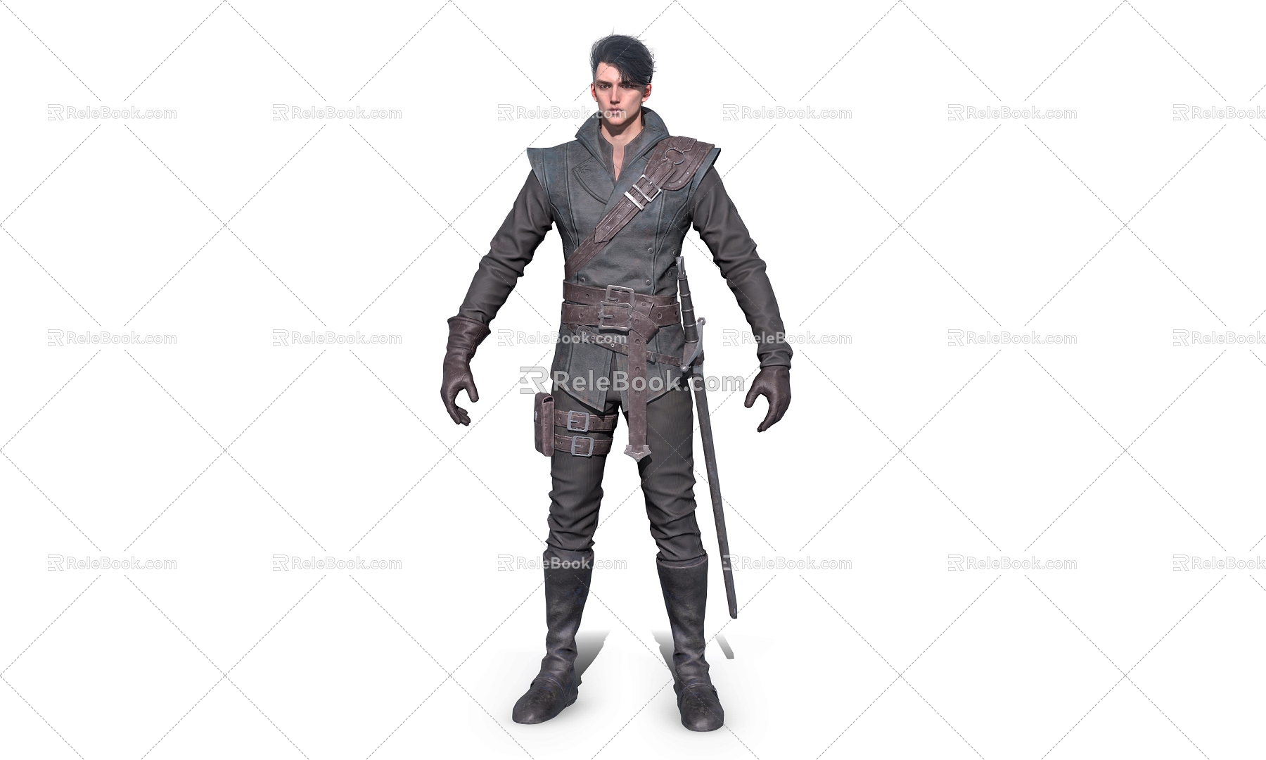 Man Medieval Warrior Assassin European 3d model