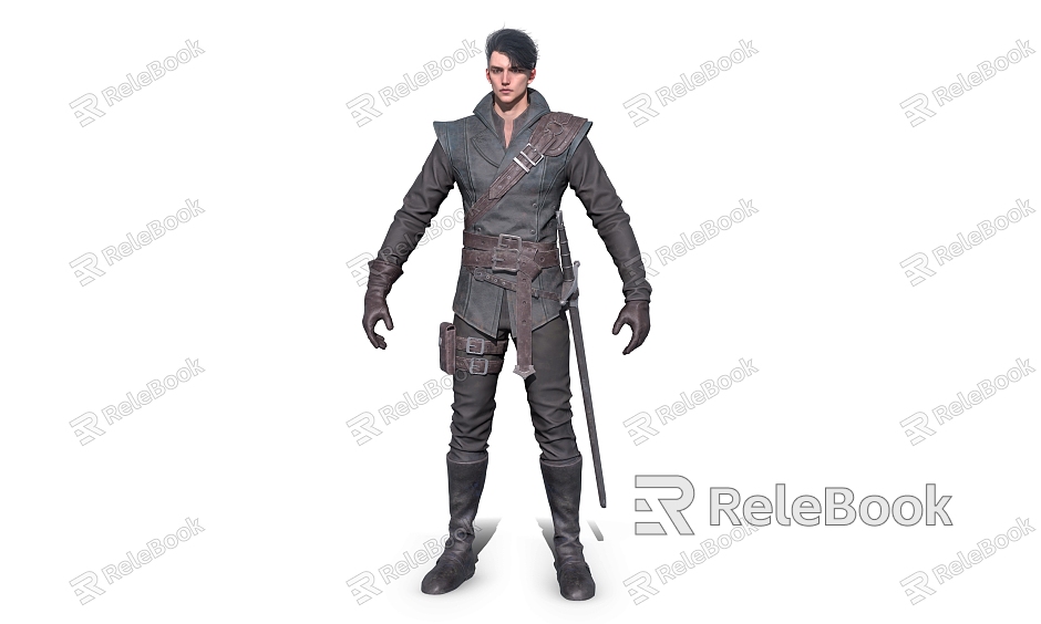 Man Medieval Warrior Assassin European model