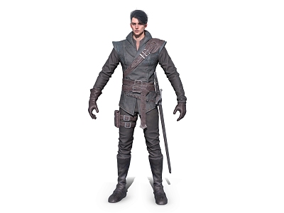 Man Medieval Warrior Assassin European model