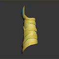 Character And Creature Themed Armor With Yellow Exterior And Blue Orb