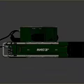 Military Weapon Device In Green With Digital Display Control Buttons And Metal Handles