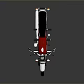 Red Yamaha Motorcycle With Vintage Design Silver Body Parts And Black Seat