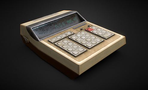 Industrial LOFT Calculator Old Soviet Era Calculator 3d model