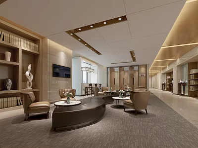 Modern reception area 3d model