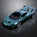 Green Sports Car With Sleek Design Rear Spoiler Alloy Wheels And Metallic Finish