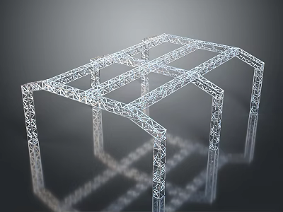 Heavy Duty Aluminum Truss Structure Metal Frame For Exhibition Event Stage Construction 3d model