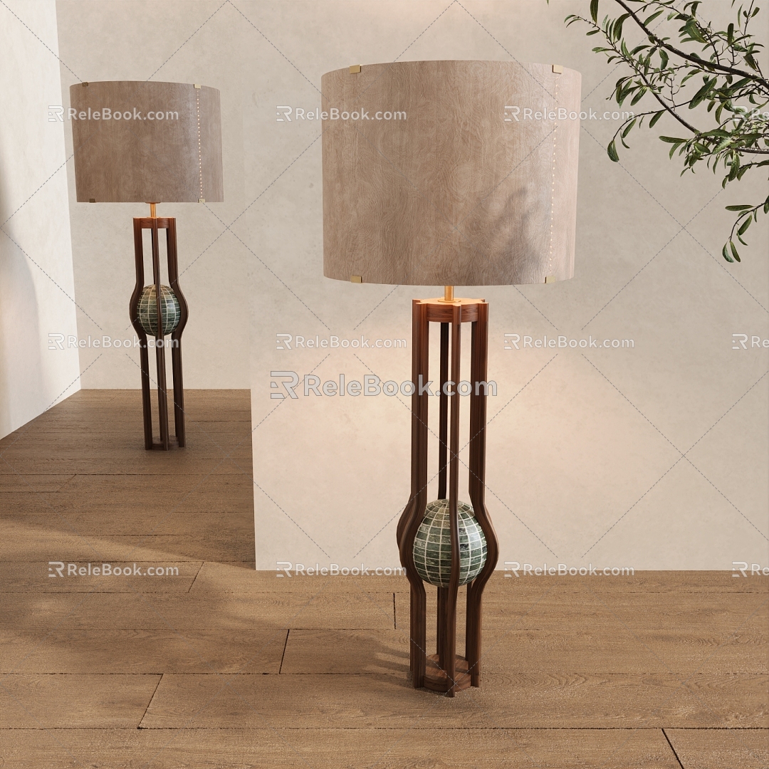 Quiet floor lamp decorative lamp 3d model