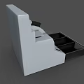 Classic Commercial Cash Register With Keyboard And Drawer For Business Use
