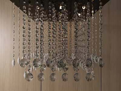 Modern crystal lamp 3d model