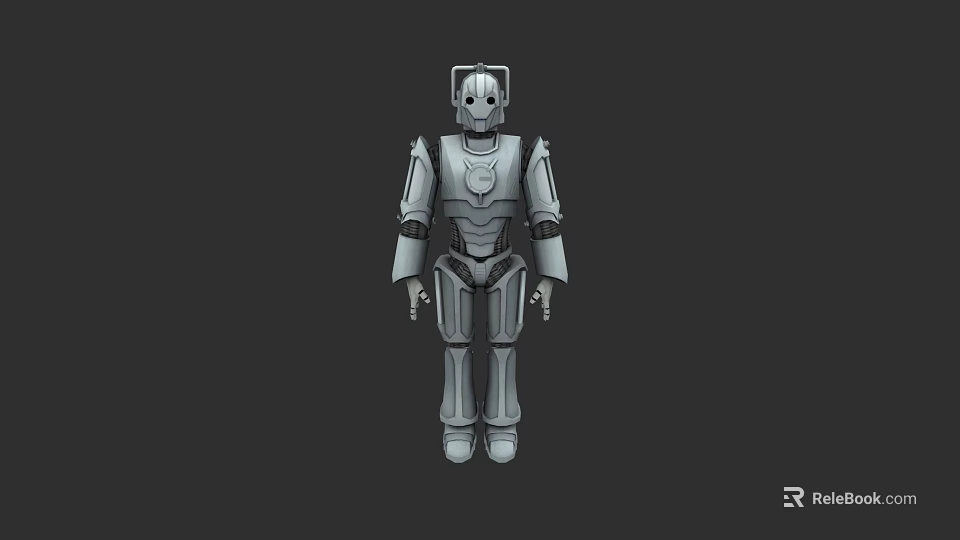 Game Movie Character Robot 3D Model With Mechanical Armored Body And Standing Pose 3d model 