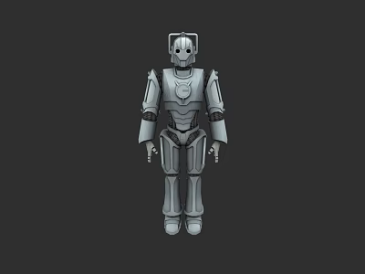 Game Movie Character Robot 3D Model With Mechanical Armored Body And Standing Pose 3d model
