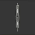 Classic Military Warship Naval Vessel With Main Turrets And Upper Deck Structure
