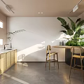Lounge Area Interior Design With Comfortable Seating Green Plants Natural Light And Coffee Table