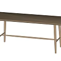 Minimalist Modern Wooden Dining Table With Sleek Legs And Natural Wood Finish