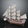 modern sailing ship ancient ship ancient warship large ancient ship ancient warship 3d model