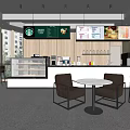 Modern Starbucks Coffee Shop Interior With Digital Menu Display Baked Goods And Seating Area