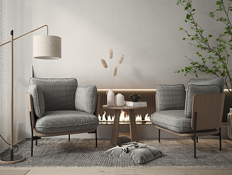 Modern Casual Sofa Combination Single Sofa Leisure Chair 3d model