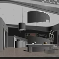 Modern Exhibition Booth Entrance For Fast Fashion Brand With White Curved Design And Mannequins