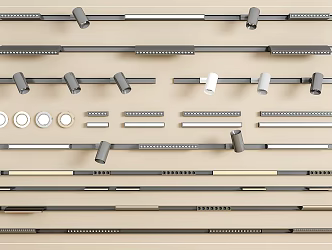 Track Spotlight Downlight Linear Light Embedded Downlight Magnetic Spotlight 3d model