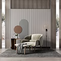 Modern single sofa single chair side several combination 3d model