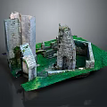 Ancient Castle Ruins With Weathered Stone Walls And Lush Green Grass