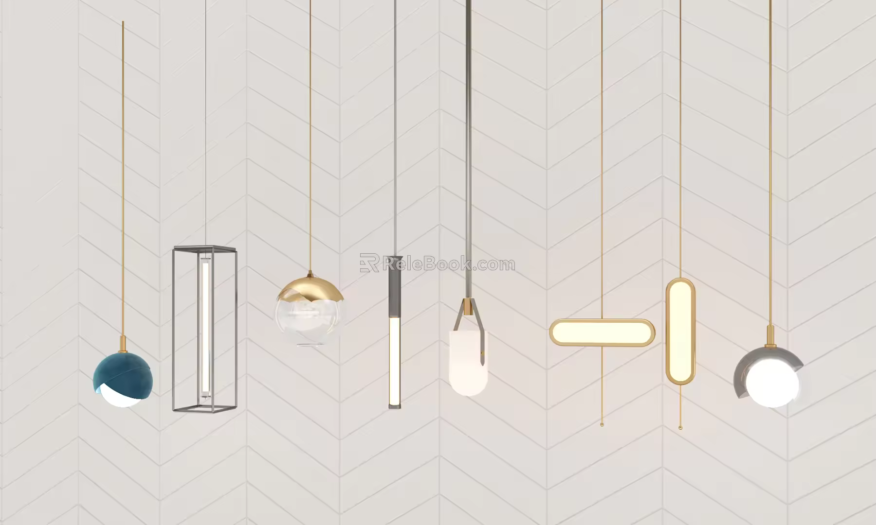 Modern chandelier combination 3d model