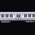 Stylish Modern Silver Subway Train With Multiple Windows And Doors Design 3d model