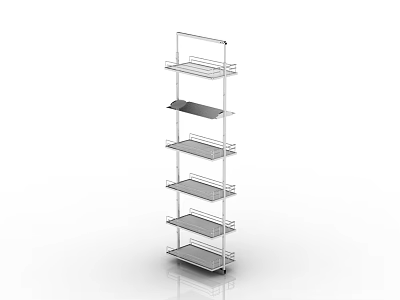 Sturdy Multi Tiered Metal Kitchen Shelf for Kitchenware Organization and Storage 3d model