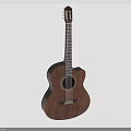 Acoustic Guitar With Wooden Body And Classic Design For Music Enthusiasts