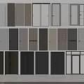 Modern Hinged Doors with Various Colors and Stylish Designs for Interior Spaces 3d model
