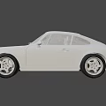 Purple Porsche 964 Classic Sports Car With Vintage Headlights And Alloy Wheels