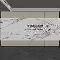 Modern Front Desk Background Wall Simple Background Wall Front Desk Reception Area Background Wall Company Front Desk Background Wall 3d model