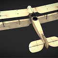 Vintage Biplane Airliner Model Featuring Dual Wings and Wooden Propeller