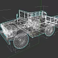 Vintage Olive Green Military Truck With Open Cargo Bed And Front Emblem