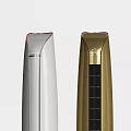 Modern Tower Air Conditioner Fan In Silver Gold And Champagne Colors With Sleek Design
