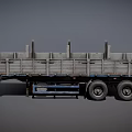 Heavy Duty Flatbed Truck With Stakes For Commercial Cargo Transport